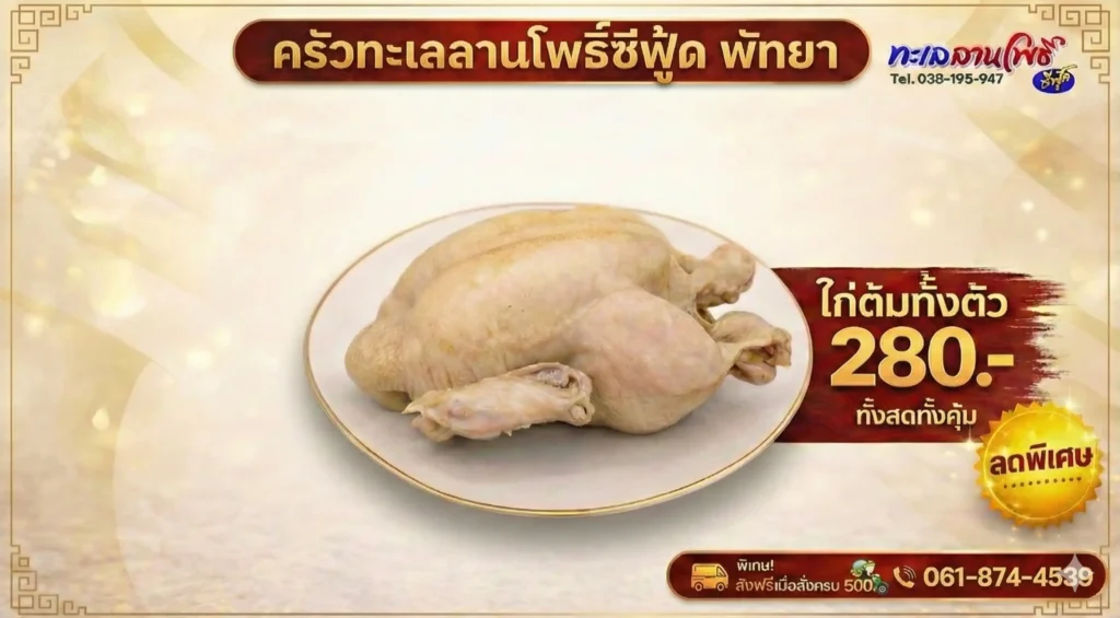 ชุดไหว้ตรุษจีนพัทยา 2569 สั่งง่ายถึงบ้านสดจากทะเลลานโพธิ์ 2 ไก่ต้ม ชุดไหว้ตรุษจีนพัทยา 2569 สั่งง่ายส่งถึงบ้านสดจากทะเลลานโพธิ์