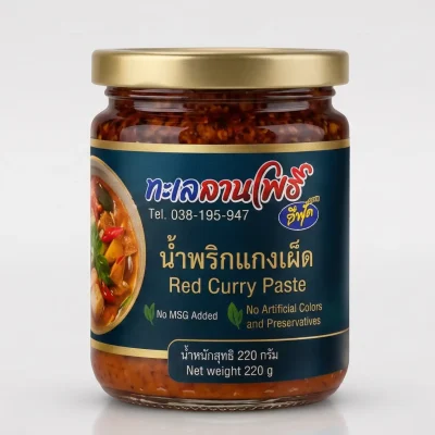 น้ำพริกแกงเขียวหวาน ทะเลลานโพธิ์ซีฟู้ด 220g สูตรเข้มข้น ไม่ใส่ผงชูรส