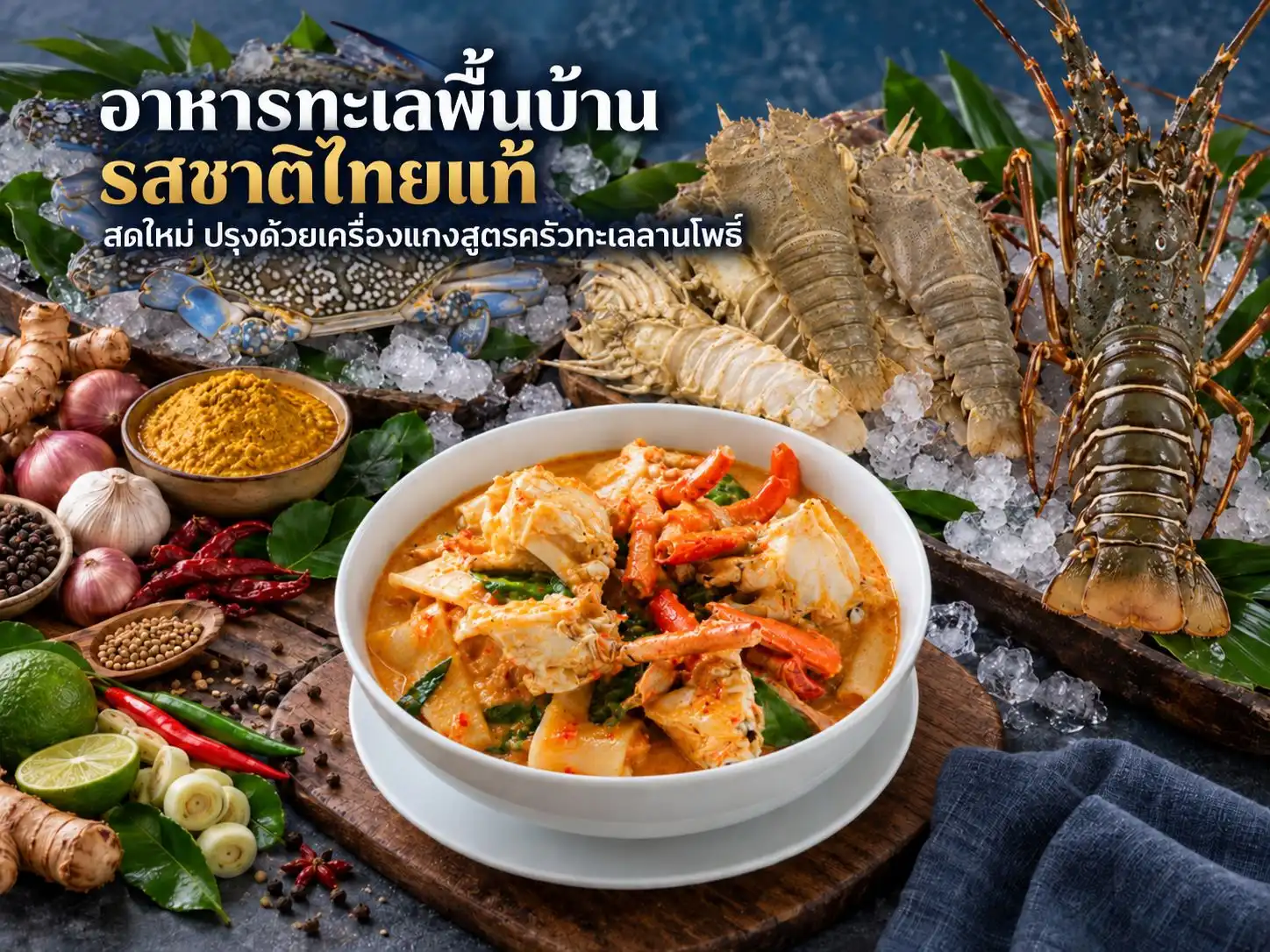 อาหารพร้อมทานจากครัวทะเลลานโพธิ์ซีฟู้ด