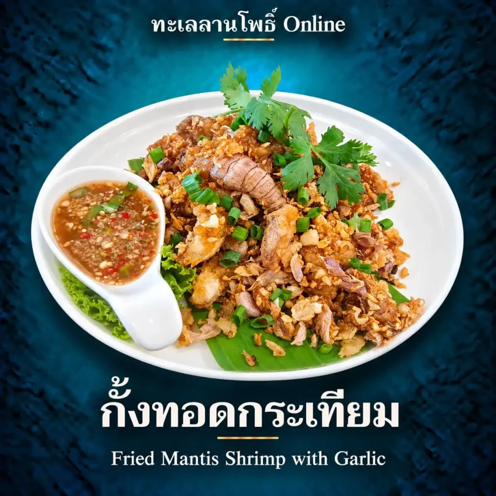 พัทยาเตรียมจัด “เดินกินถิ่นนาเกลือ” ครั้งที่ 18 เริ่ม 26 ธ.ค. 2569 4 fried mantis shrimp with garlic