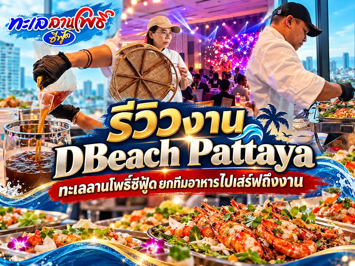 รีวิวงานจริง DBeach Pattaya ทะเลลานโพธิ์ซีฟู้ดยกทีมอาหารไปเสิร์ฟถึงงาน 1 รีวิวงาน DBeach Pattaya | เบื้องหลังทีมทะเลลานโพธิ์ซีฟู้ด